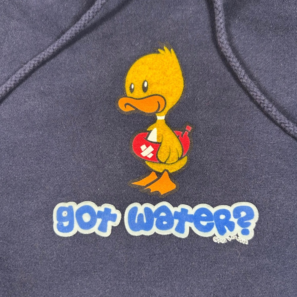 Vintage 2003 Tilt Got Water Duck Hoodie Navy Blue PacSun Mens Large - Picture 3 of 7